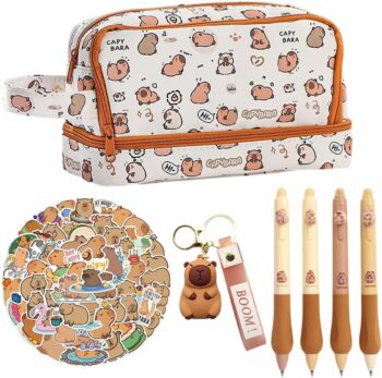 Capybara – Несесер с пособия и Ключодържател 3 ципа Бял