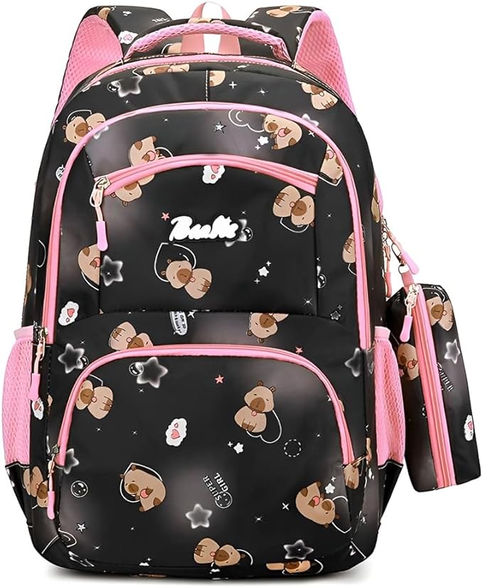 Capybara – Ученическа раница Капибара Черна