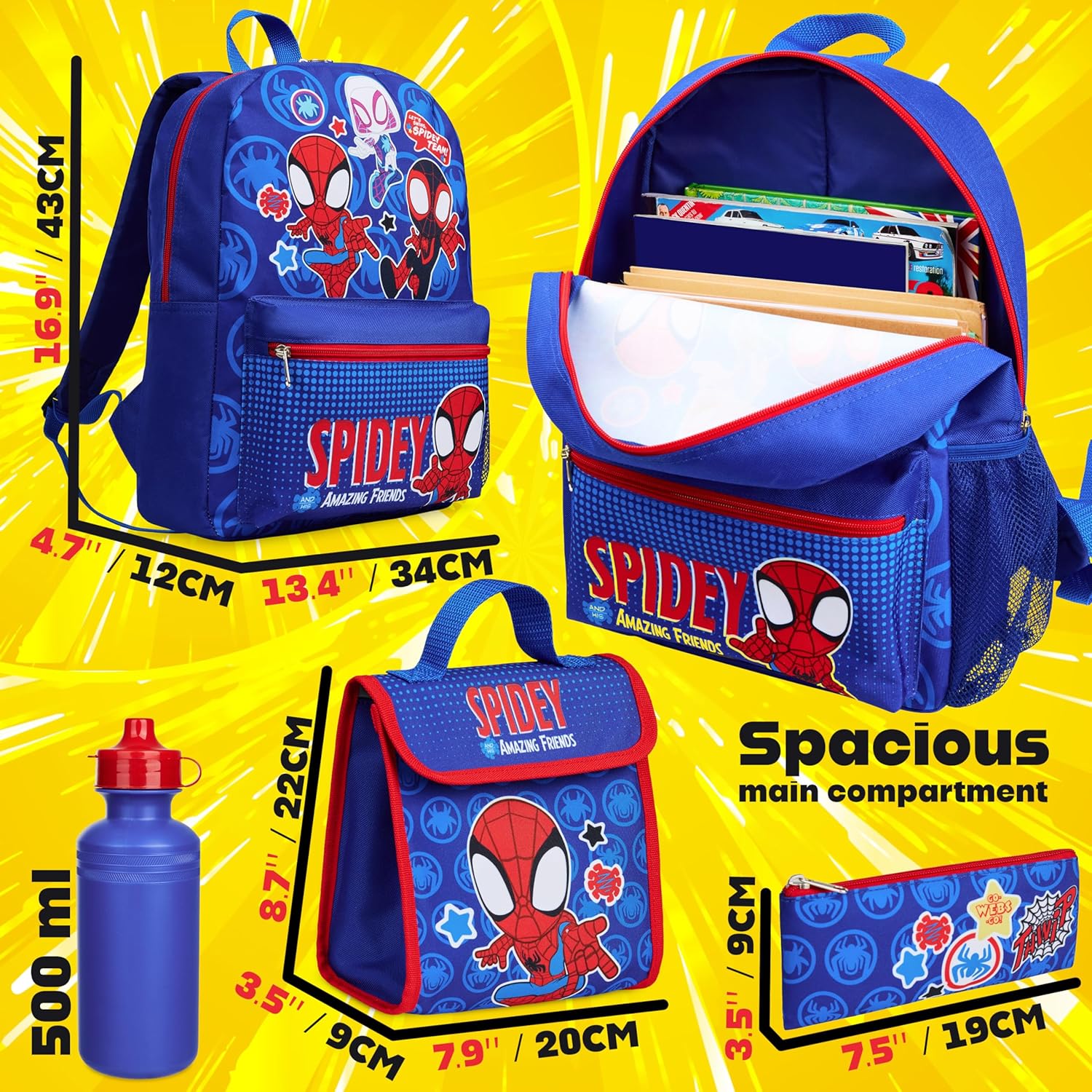Marvel - Комплект Ученическа раница Spider-Man - Image 6