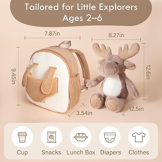 Moonkie – Ученическа раница с плюшена играчка Лос - Image 5