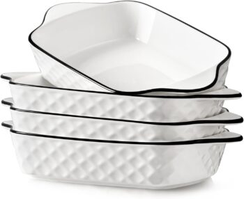 NUTRIUPS – Комплект от 4 Диамант Керамични тави за печене 26.5 см