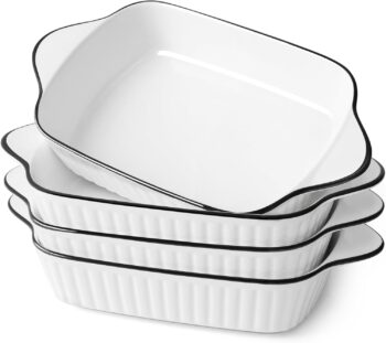 NUTRIUPS – Комплект от 4 Ребро Керамични тави за печене 26.5 см
