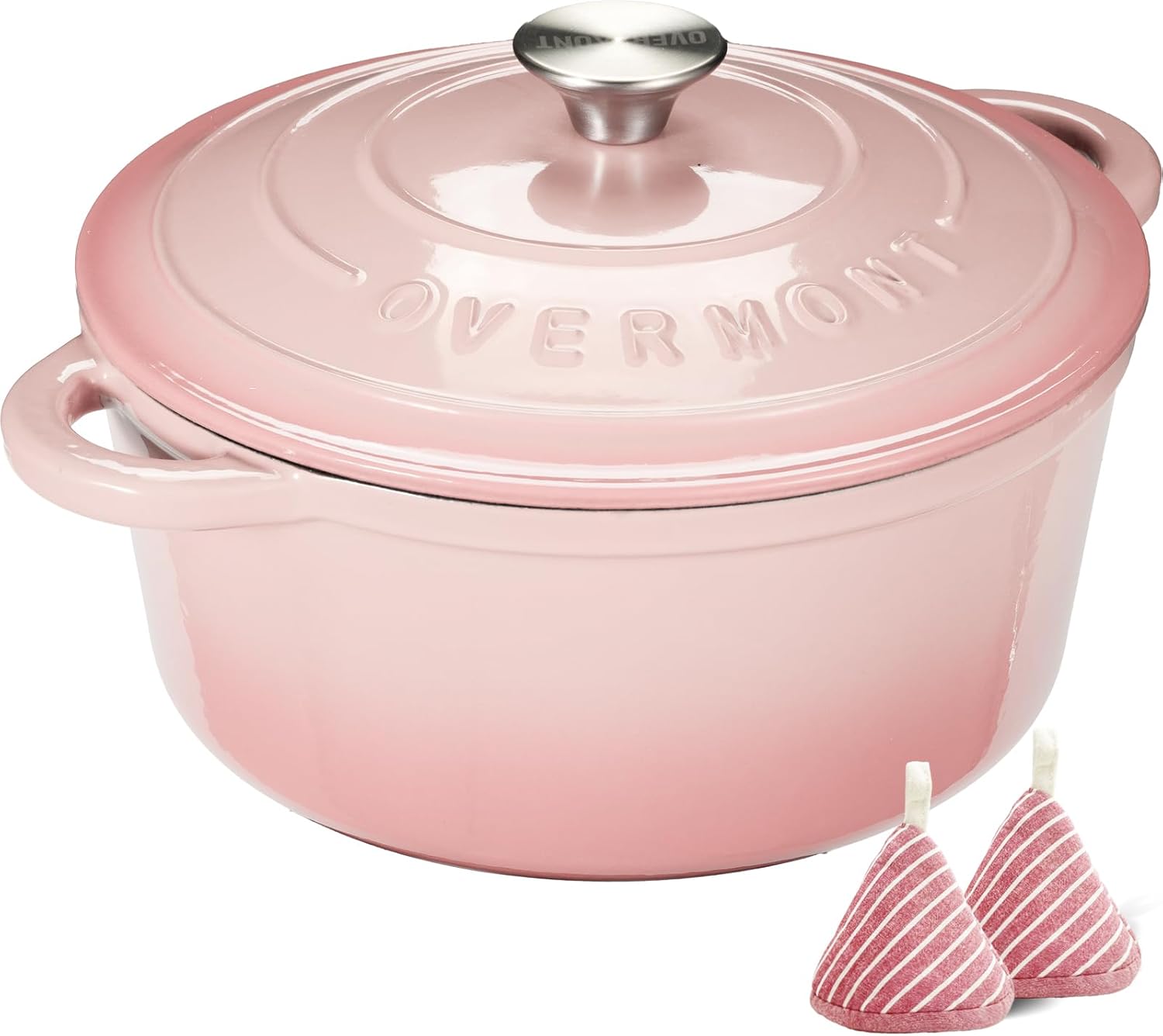 OVERMONT – Тенджера Dutch oven чугунена с емайлирано покритие 28 см 6.6L Rose