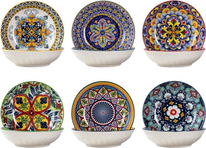 HENXFEN LEAD Boho Series – Комплект от 6 порцеланови купи 330 мл