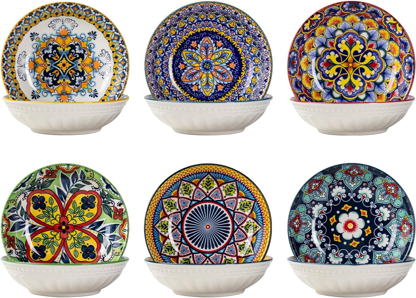 HENXFEN LEAD Boho Series – Комплект от 6 порцеланови купи 330 мл