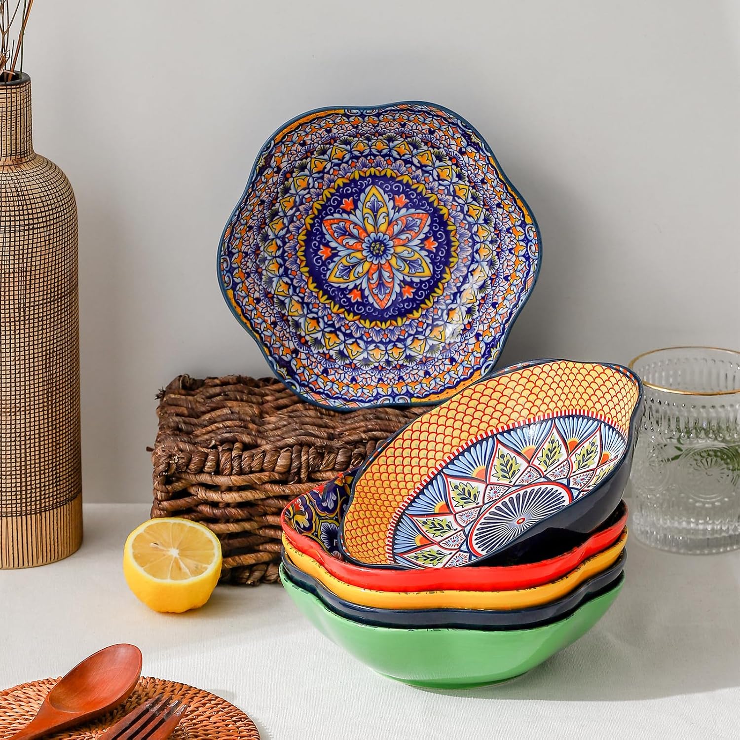 HENXFEN LEAD Boho Series – Комплект от 6 порцеланови купи 590 мл - Image 5