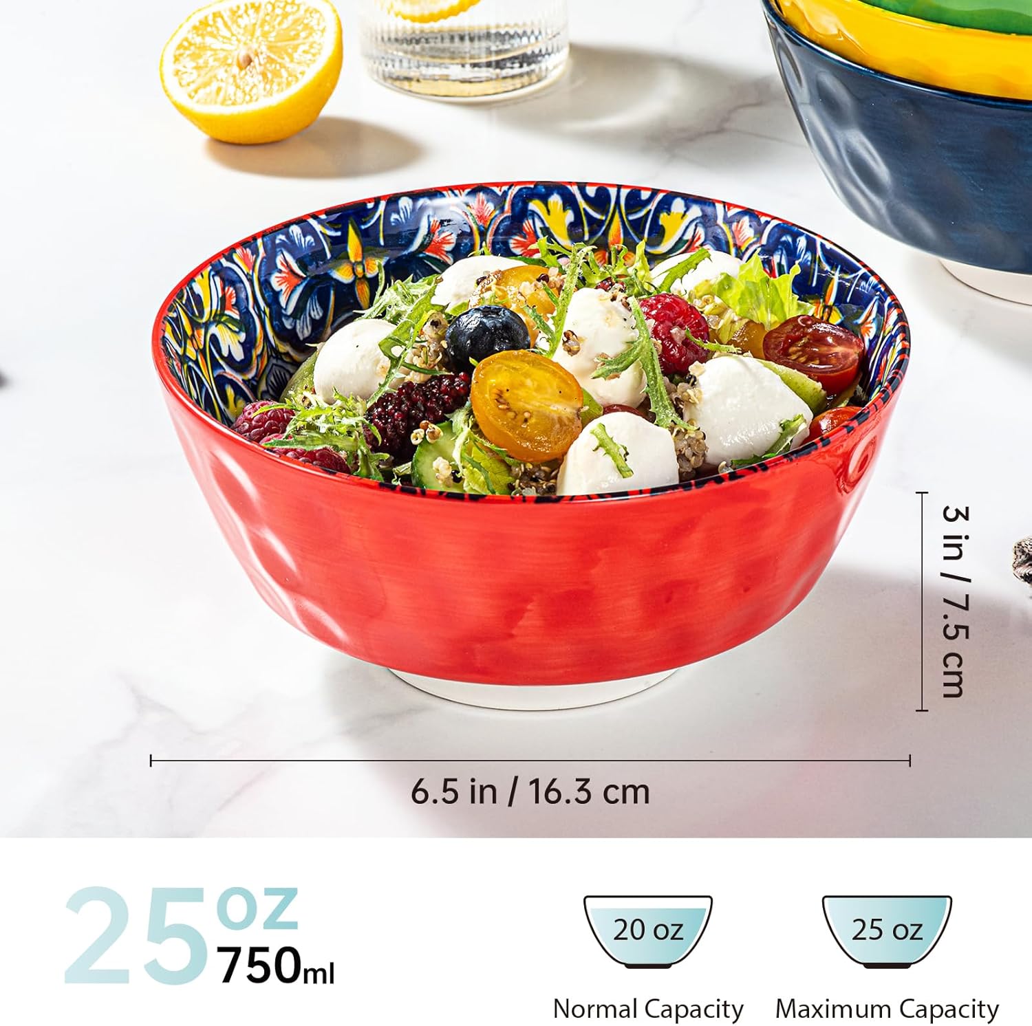 HENXFEN LEAD Boho Series – Комплект от 6 порцеланови купи 750 мл - Image 3