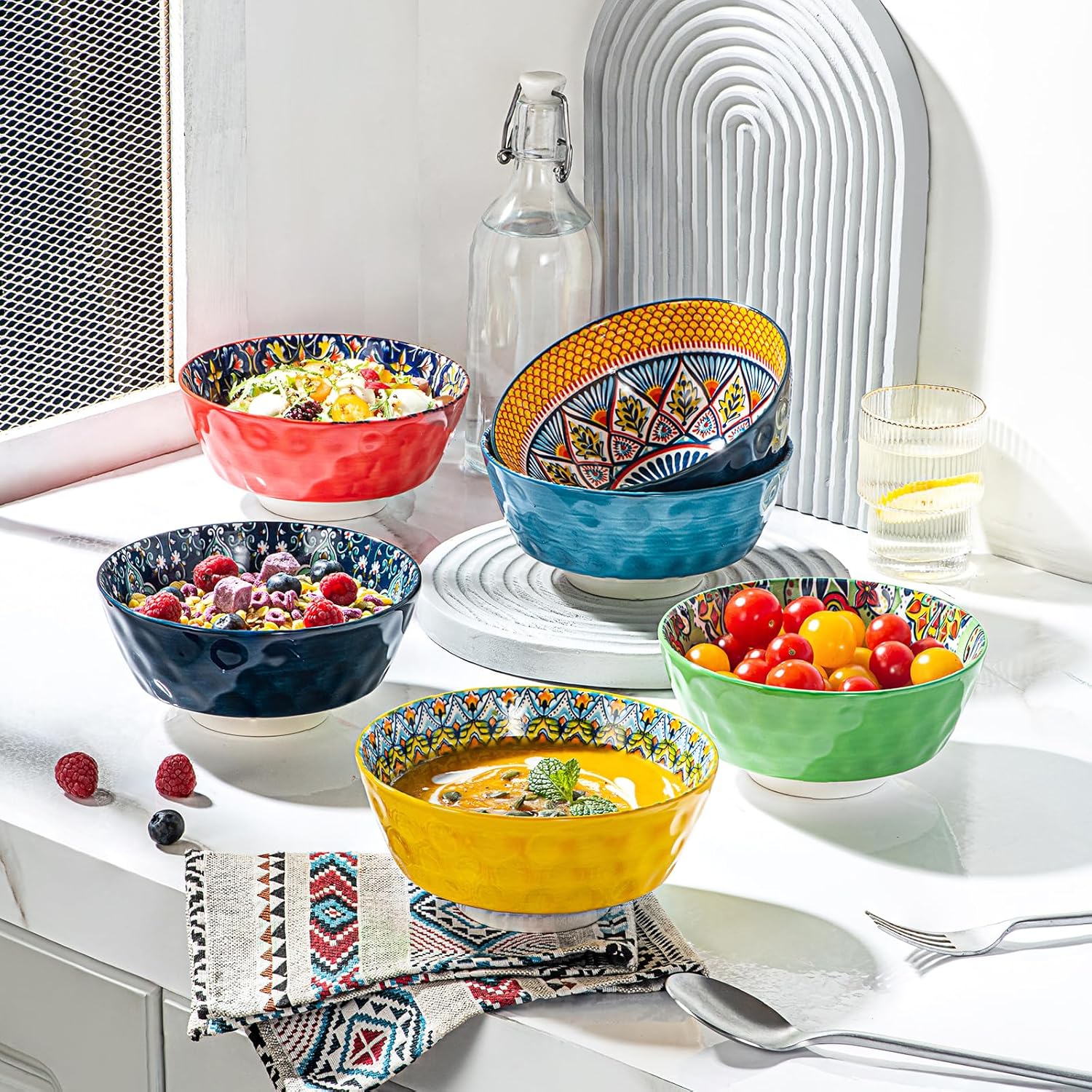 HENXFEN LEAD Boho Series – Комплект от 6 порцеланови купи 750 мл - Image 6