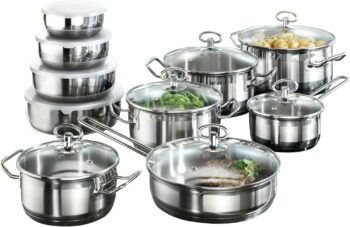 Karcher - Jasmin Комплект от 6 Тенджери неръждаема стомана и съдове за съхранение