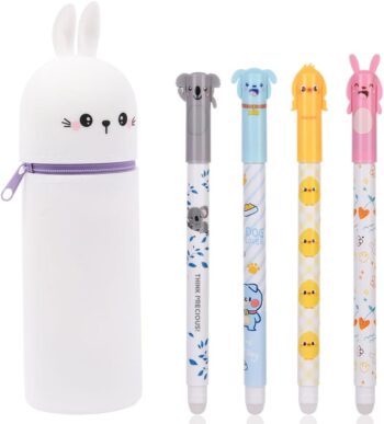 OFFCUP - Зайче детски силиконов калъф за моливи