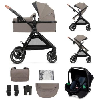 Комбинирана бебешка количка KinderKraft – ESME 3 в 1 22 кг размер 40-75 см Бежова