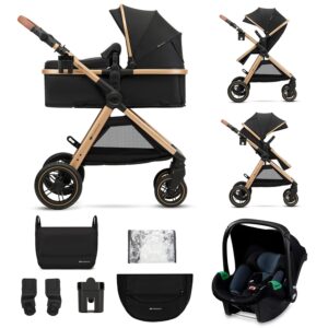 Комбинирана бебешка количка KinderKraft – ESME 3 в 1 22 кг размер 40-75 см Черна
