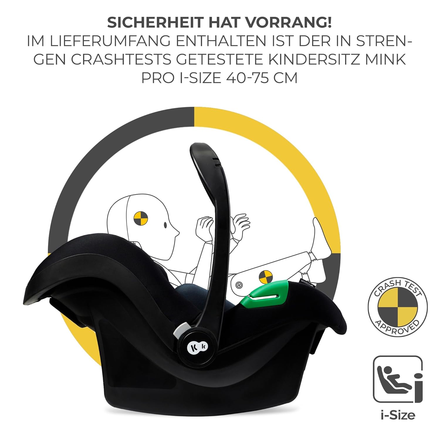 Комбинирана бебешка количка KinderKraft – ESME 3 в 1 22 кг размер 40-75 см Черна - Image 8