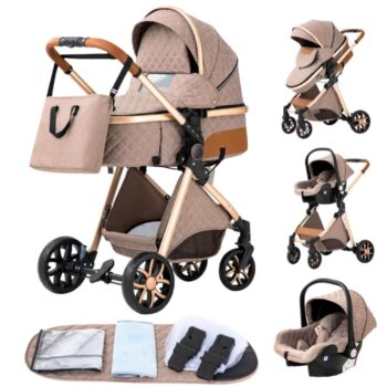 Комбинирана бебешка количка YAZOCO - 3 в 1 36 кг Khaki