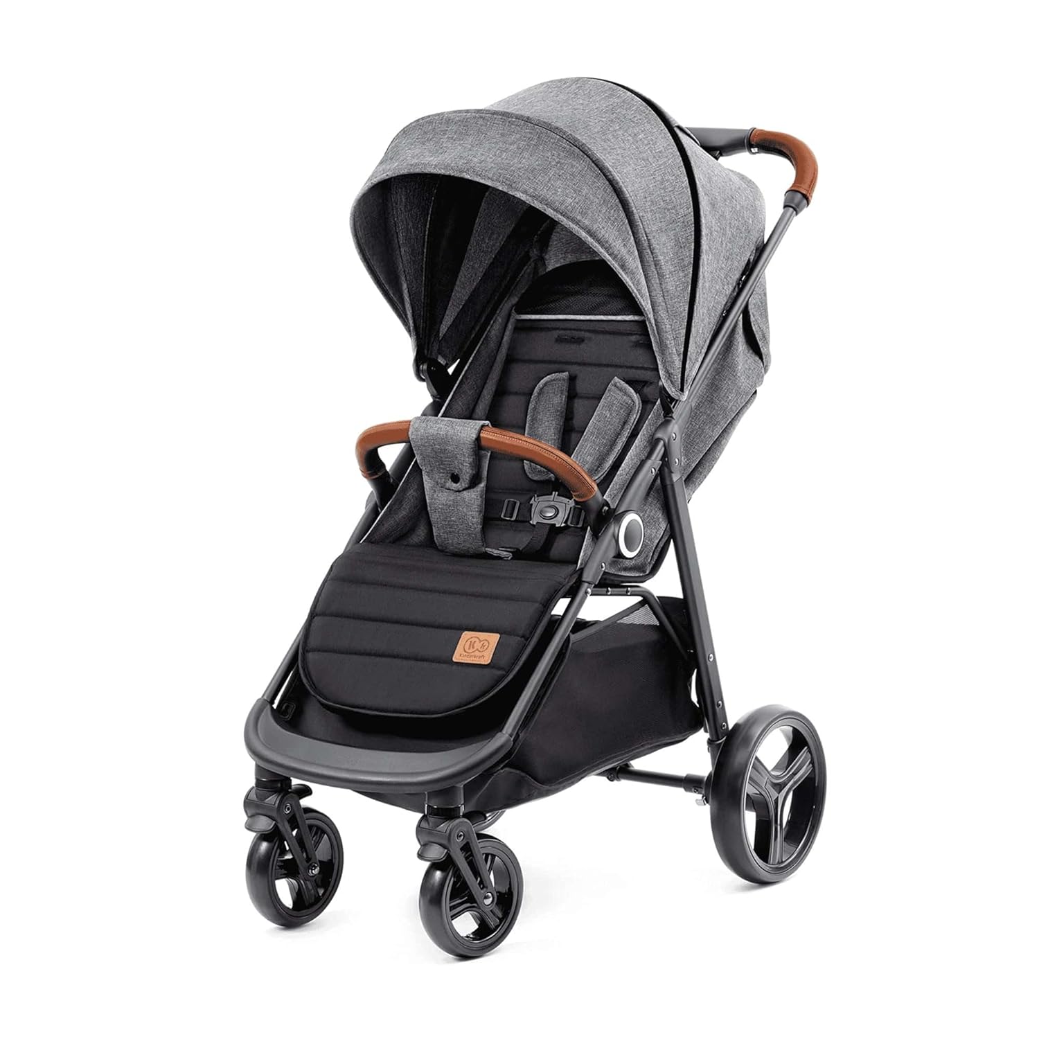 Лятна количка KinderKraft - Grande Plus 22 кг Сива
