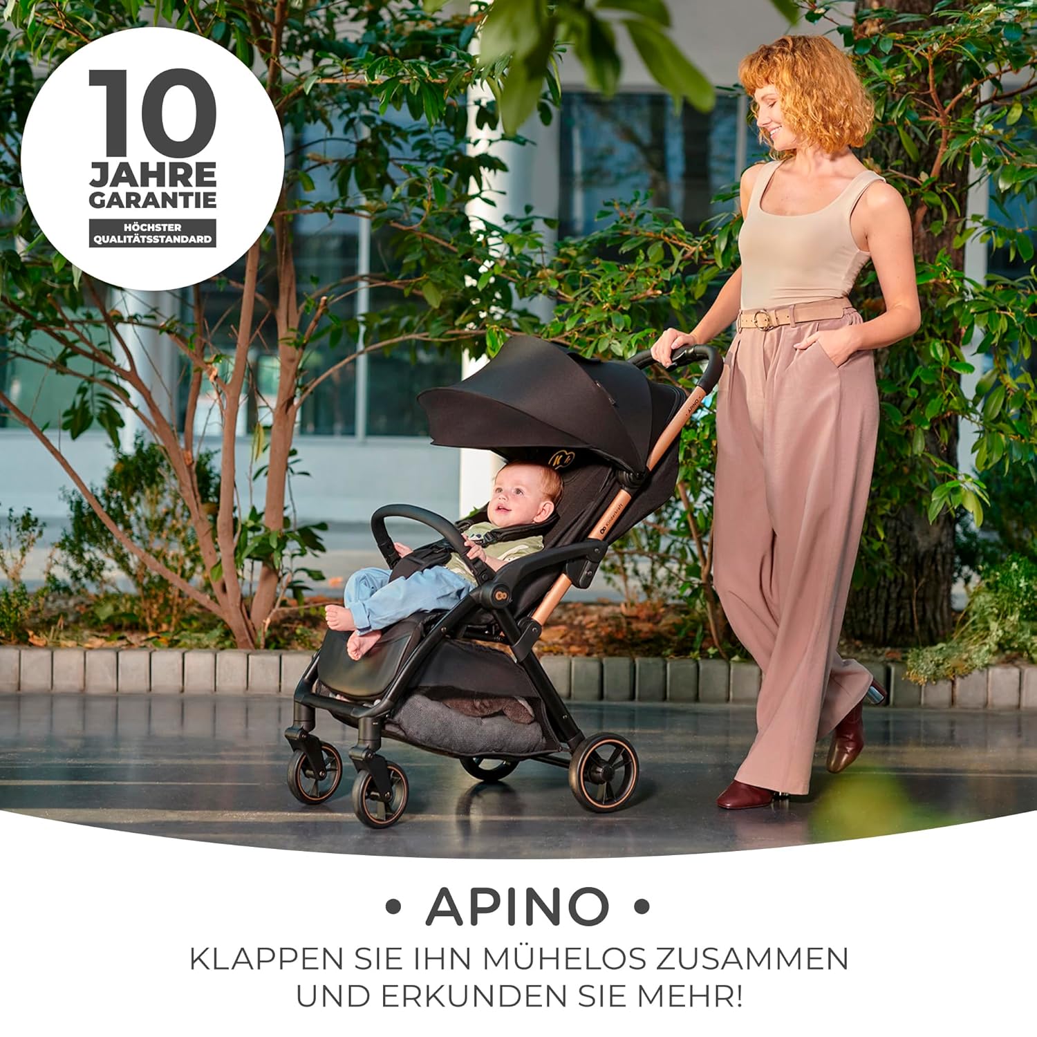 Лятна количка KinderKraft – APINO 22 кг Черна - Image 4