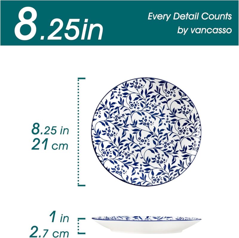 Vancasso Selene – Комплект от 6 порцеланови чинии 21 см 2