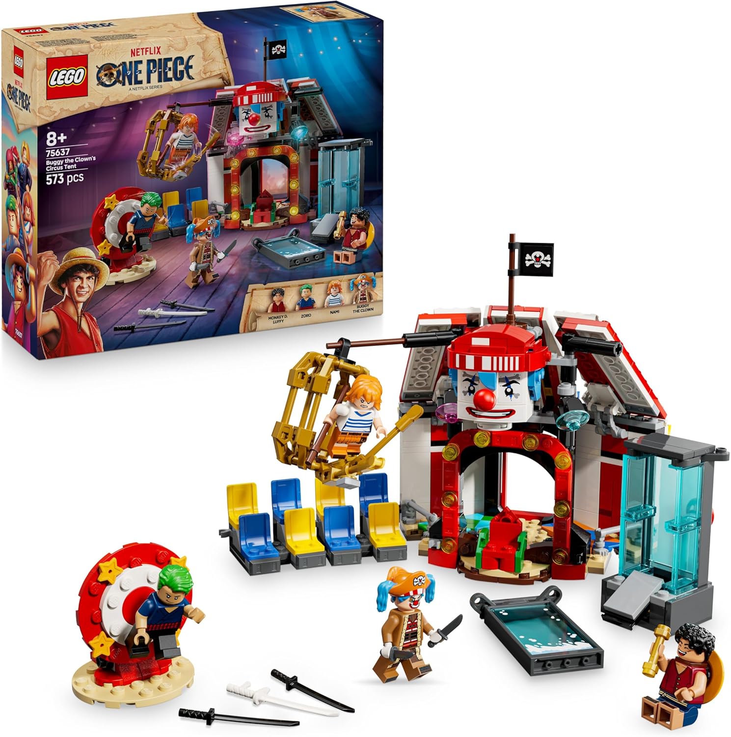 LEGO ONE Piece - Цирковата палатка на Buggy the Clown (75637)
