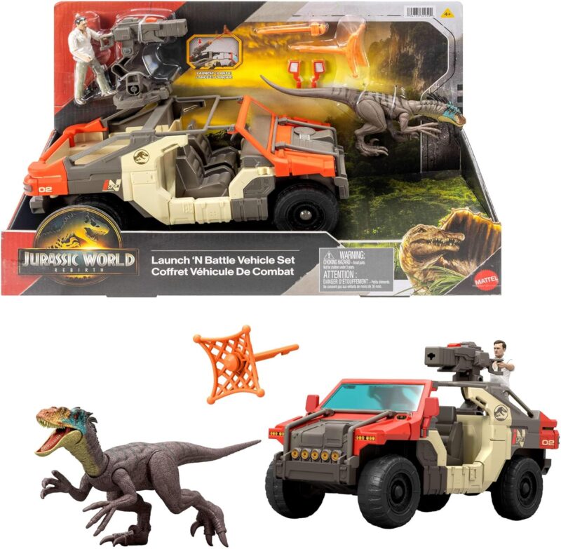 Mattel Jurassic World: The Rebirth - Играчка Launch 'N Боен камион