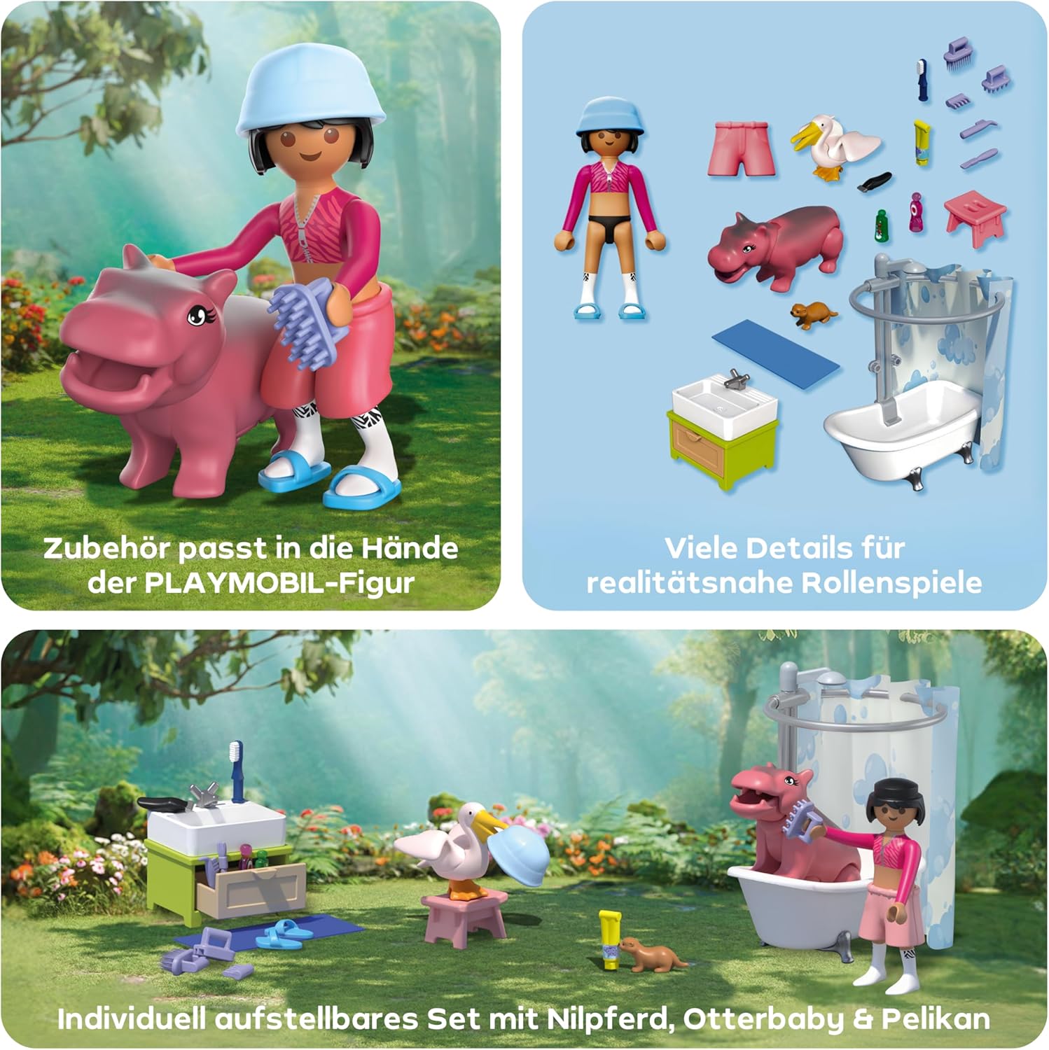 Playmobil Animals & Friends - Къпане на животни (71950) - Image 4