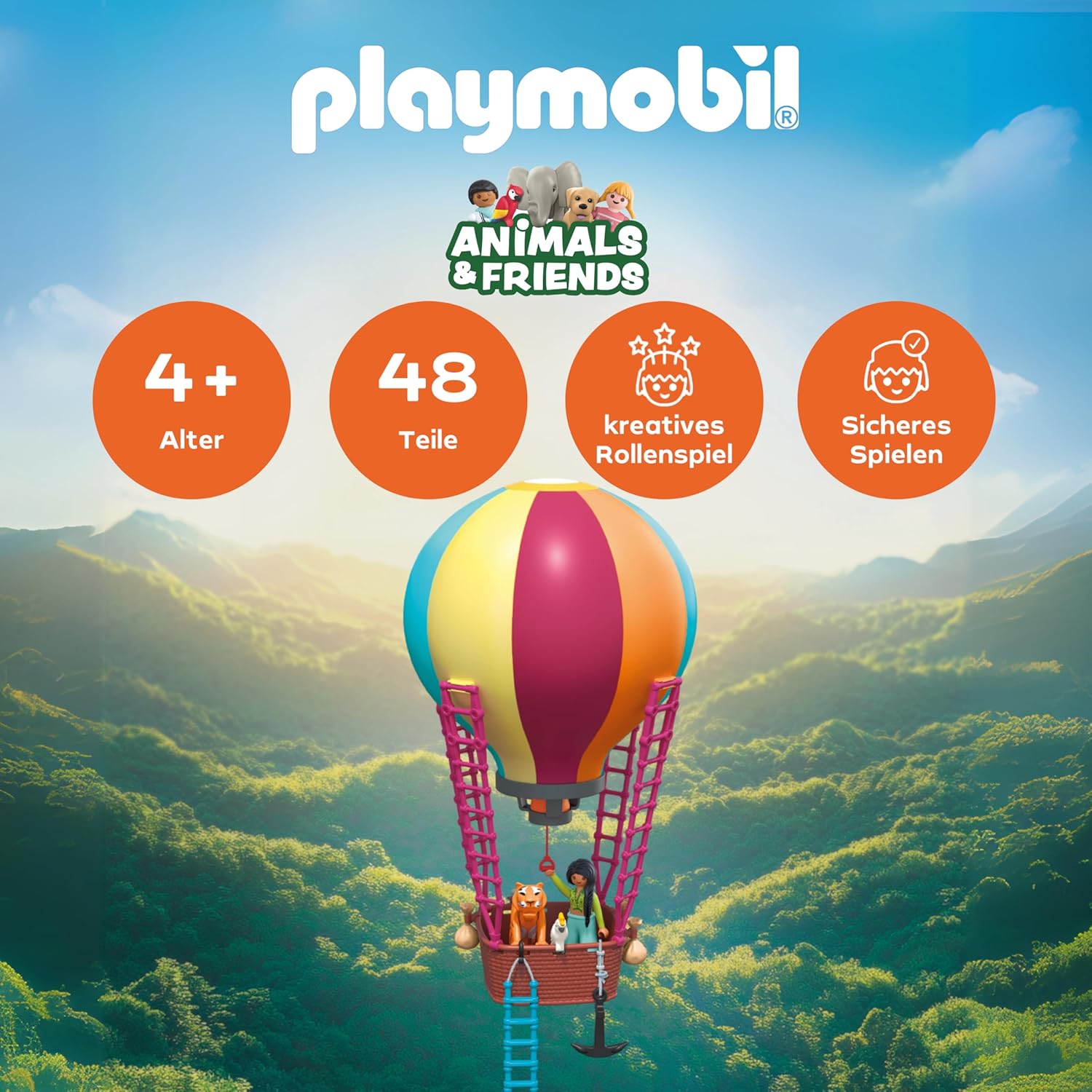 Playmobil Animals & Friends - Пътуване с балон (71853) - Image 2