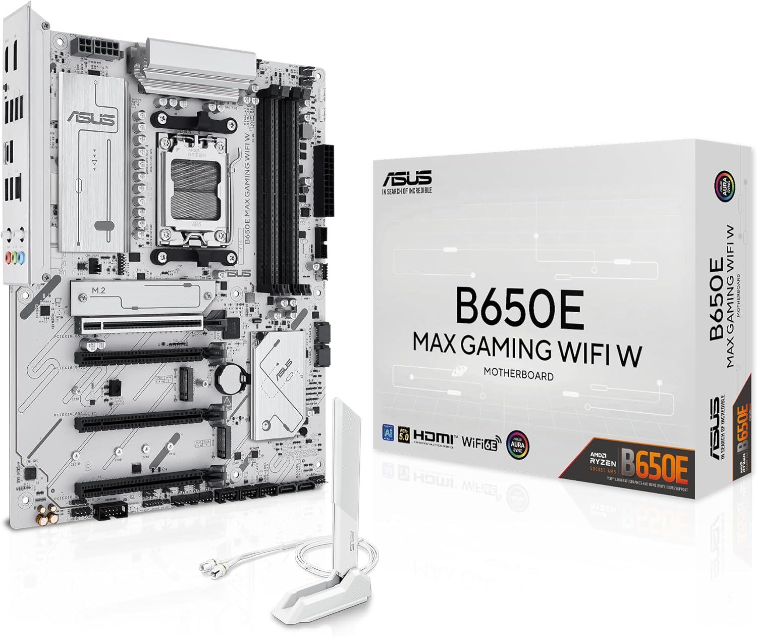 Дънна платка ASUS B650E MAX Gaming WiFi W AMD AM5 DDR5 PCIe 5.0 WiFi 6E