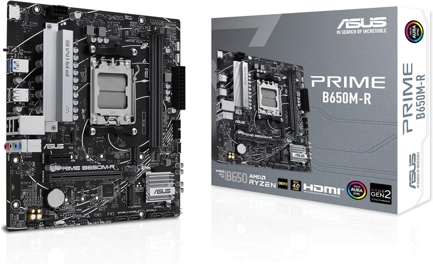 Дънна платка ASUS Prime B650M-R Gaming AMD AM5 DDR5 PCIe 4.0