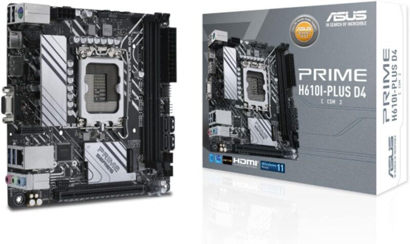 Дънна платка ASUS Prime H610I-PLUS D4-CSM Intel LGA 1700 DDR4 PCIe 4.0