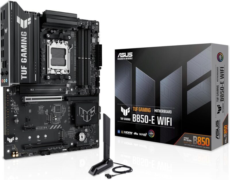 Дънна платка ASUS TUF Gaming B850-E WiFi AMD AM5 PCIe 5.0 DDR5 WiFi 6E Дънна платка ASUS TUF Gaming B850-E WiFi AMD AM5 PCIe 5.0 DDR5 WiFi 6E
