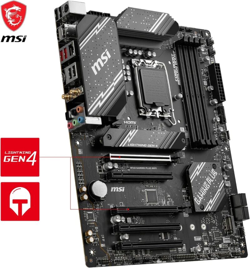 Дънна платка MSI B760 GAMING PLUS WIFI Intel LGA 1700 DDR5 PCIe 4.0 4