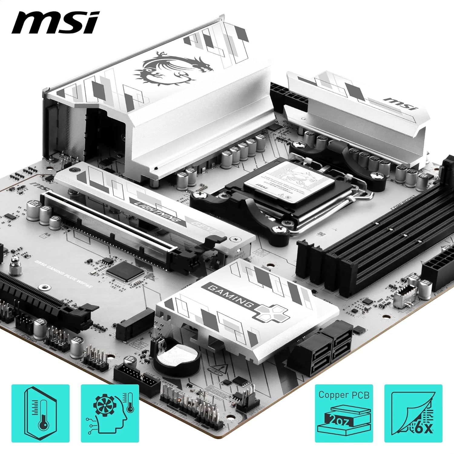 Дънна платка MSI B850 Gaming Plus WIFI6E AMD AM5 DDR5 PCIe 4.0 Wi-Fi 6E - Image 4