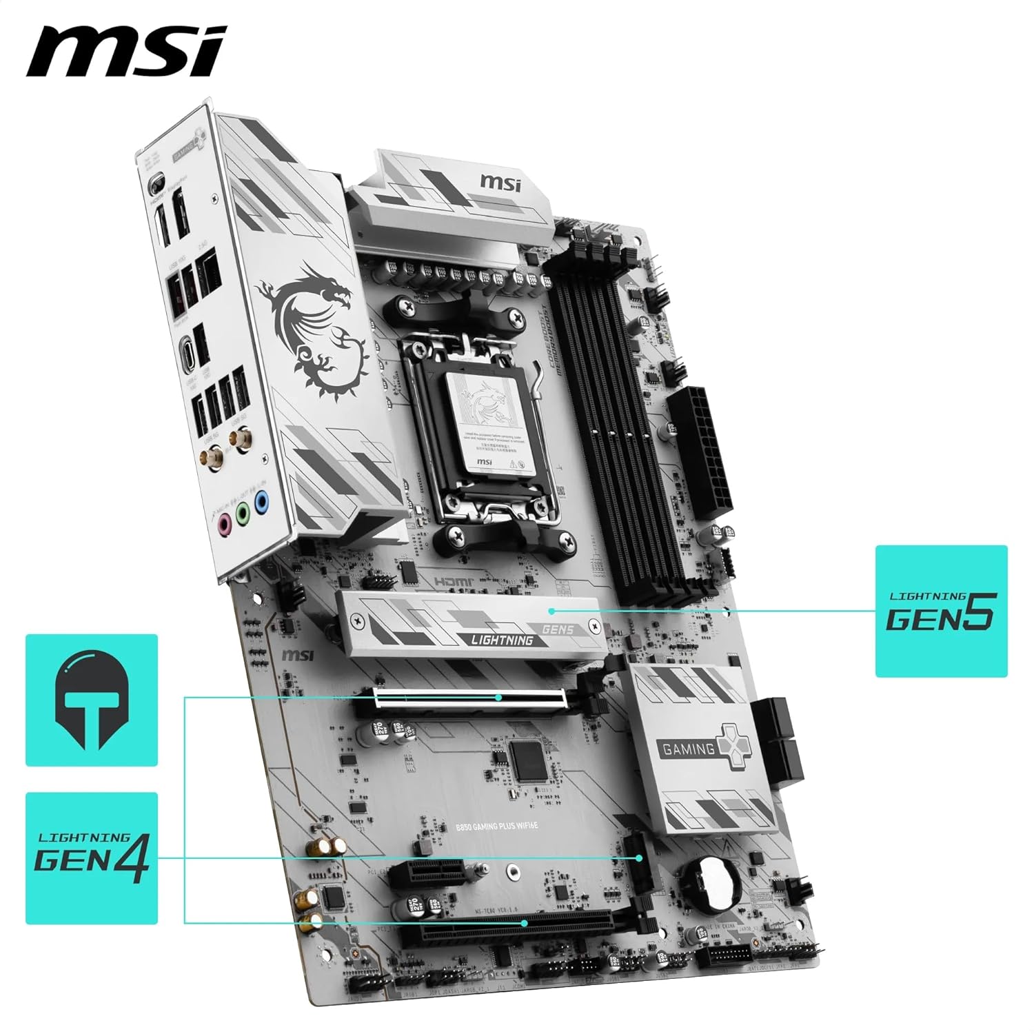Дънна платка MSI B850 Gaming Plus WIFI6E AMD AM5 DDR5 PCIe 4.0 Wi-Fi 6E - Image 5