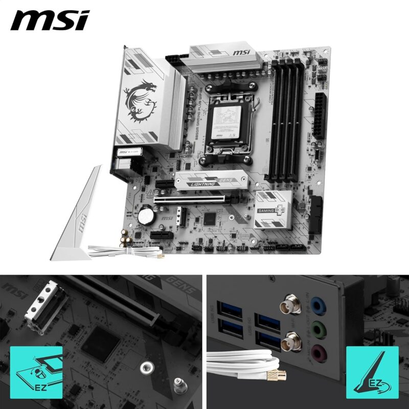 Дънна платка MSI B850M Gaming Plus WIFI6E AMD AM5 DDR5 PCIe 4.0 Wi-Fi 6E 2