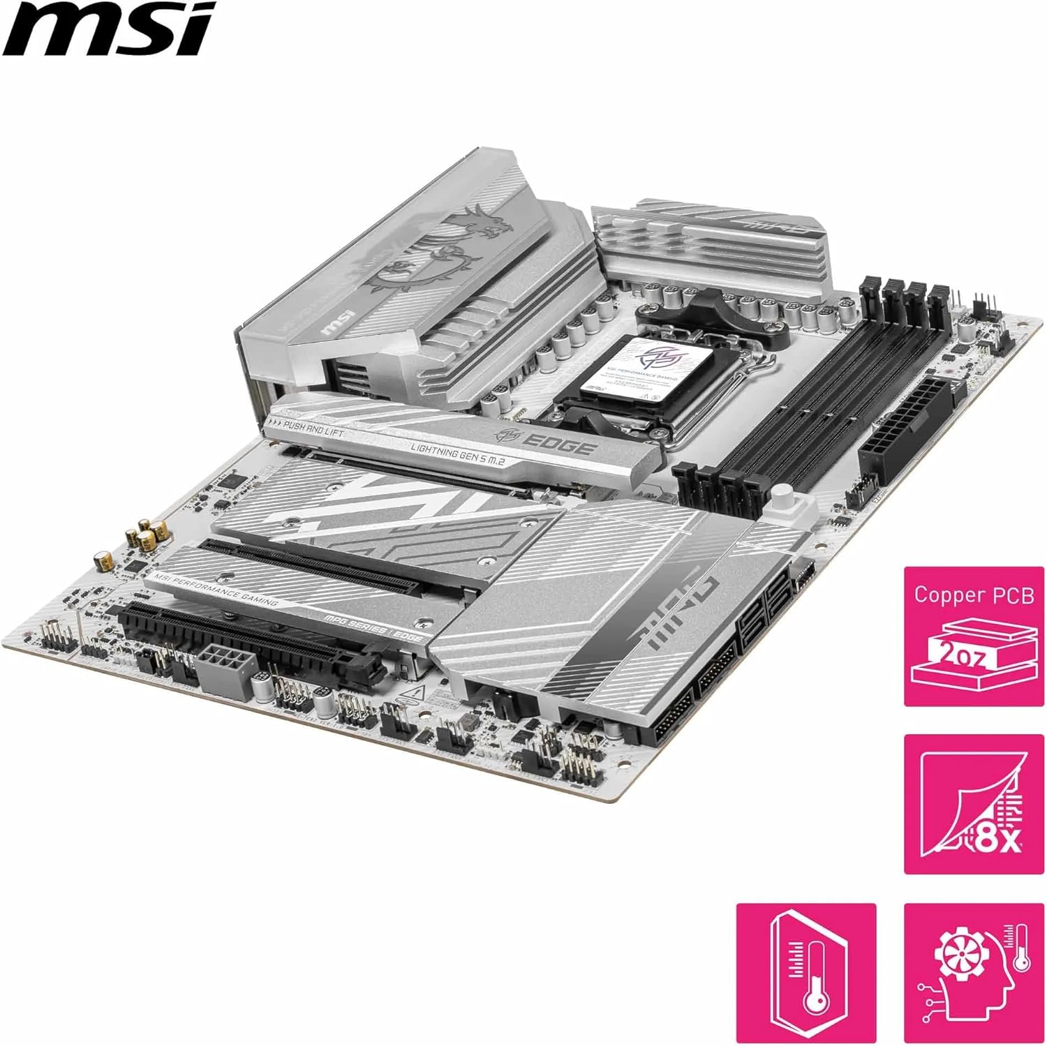 Дънна платка MSI MPG B850 Edge TI WiFi AMD AM5-80A DDR5 PCIe 5.0 Wi-Fi 7 - Image 5