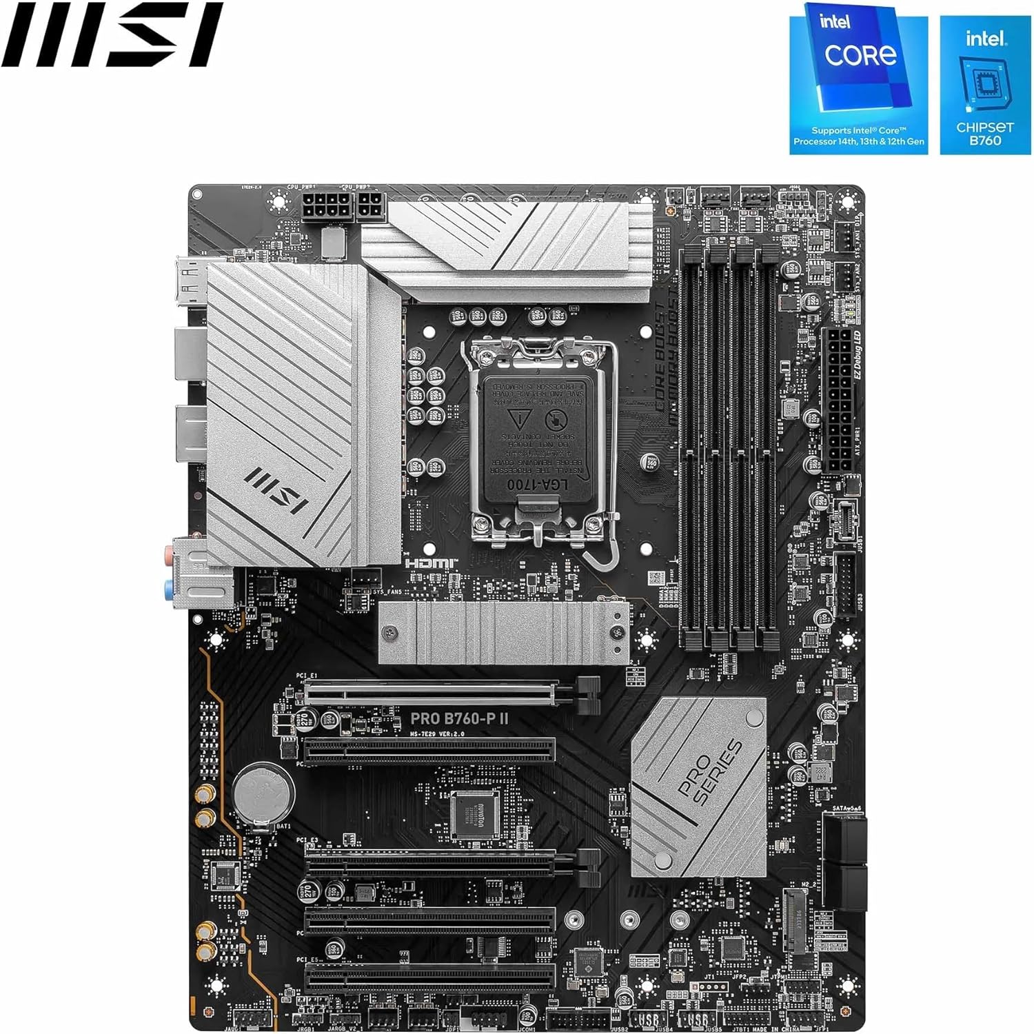 Дънна платка MSI PRO B760-P II Intel LGA 1700 DDR5 PCIe 4.0 - Image 7