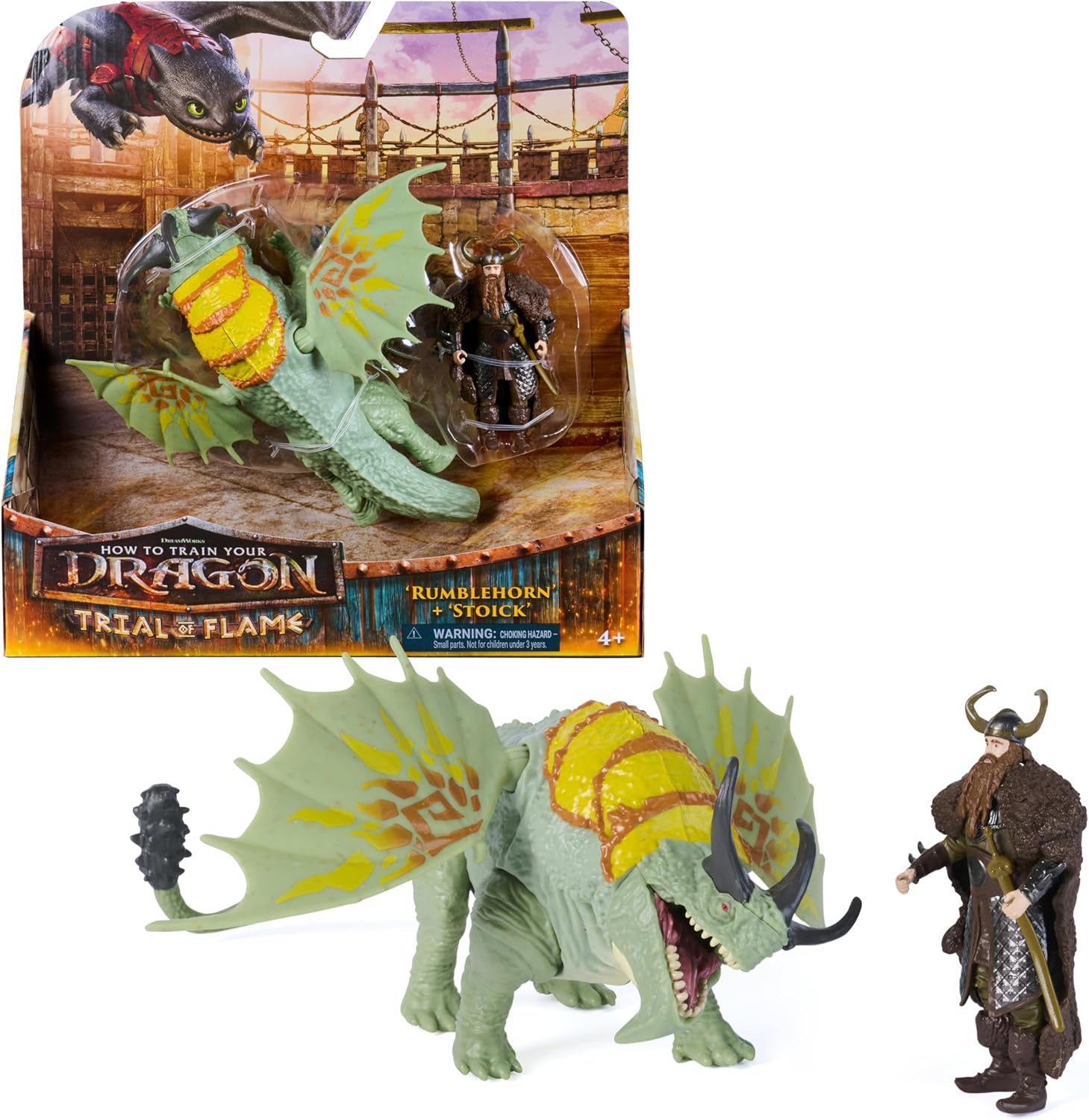 DreamWorks - Играчка Как да си дресираш дракон Rumblehorn & Stoick